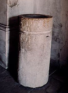 picture of the church's holy water font