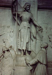 photograph of a statue in the cathedral at Beauvais